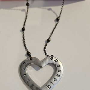 Plunder Silver Heart Pendant Necklace